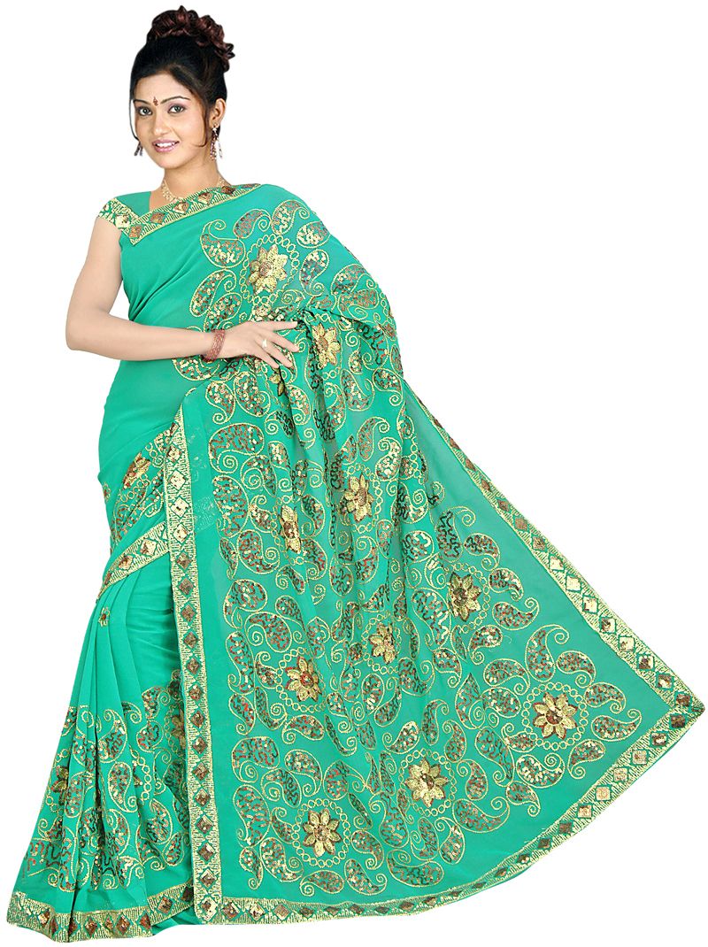 Ready to wear wedding Embroidery Sequin Sari Saree blouse,skirt pre